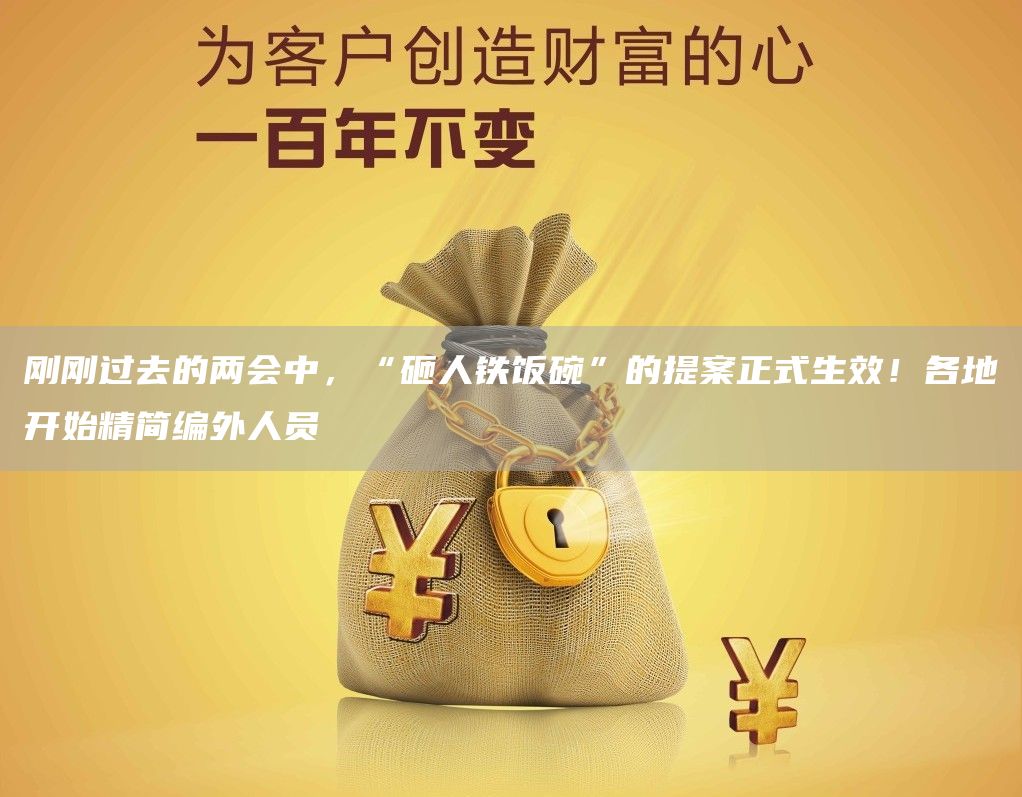 刚刚过去的两会中，“砸人铁饭碗”的提案正式生效！各地开始精简编外人员