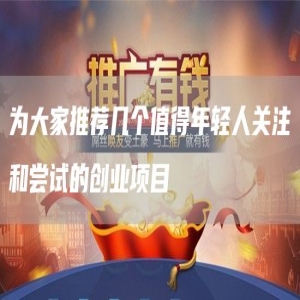为大家推荐几个值得年轻人关注和尝试的创业项目