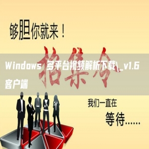 Windows 多平台视频解析下载\_v1.6 客户端
